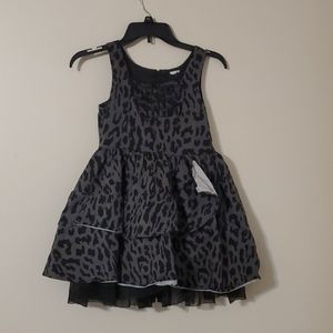 Black Leopard Pattern Dress
